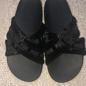 Black PINK VS slip on sandals